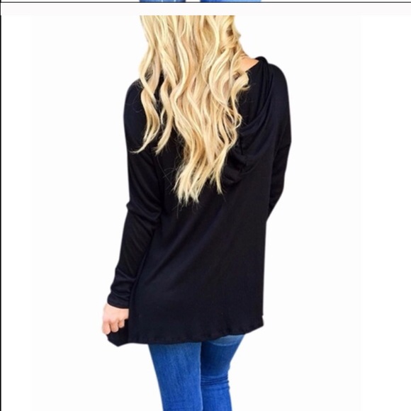 Long sleeve loose hoodie shirt T104 - Picture 2 of 3