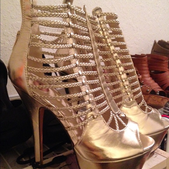 Gold heels