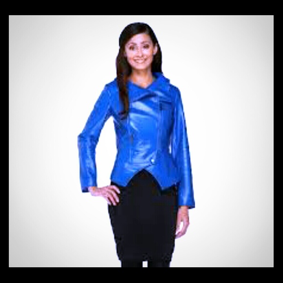 Leather moto jacket by GILI