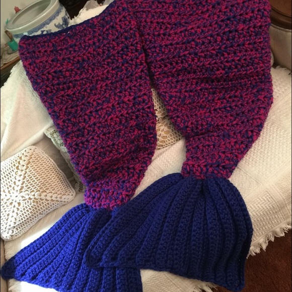 Handmade mermaid tail blankets