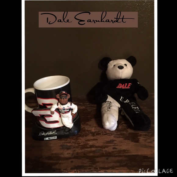 Dale Earnhardt Mug in stand and Beanie Baby