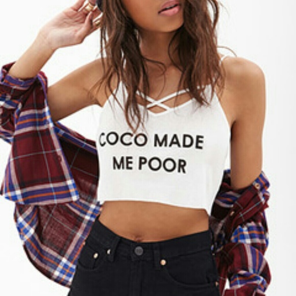 Coco Made Me Poor Crop Top