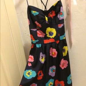 Short flower printed dress