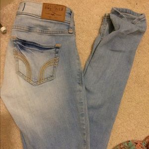 light wash low rise denim jeans