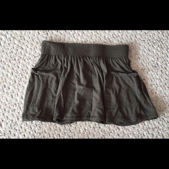 Cute Forever 21 Forest Green Mini Skirt