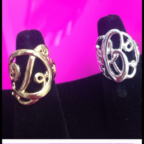 Monogram Initial Rings- most initials in stockG/S-Boutuque - Picture 5 of 10