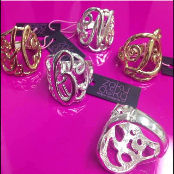 Monogram Initial Rings- most initials in stockG/S-Boutuque - Picture 4 of 10