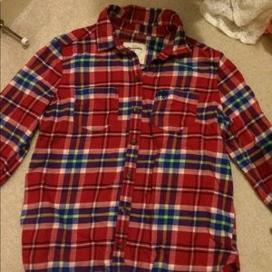 red abercrombie flannel