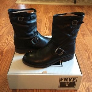 FRYE black Veronica Shortie Soft leather boots