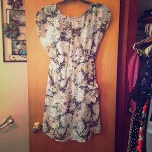 Gray floral dress