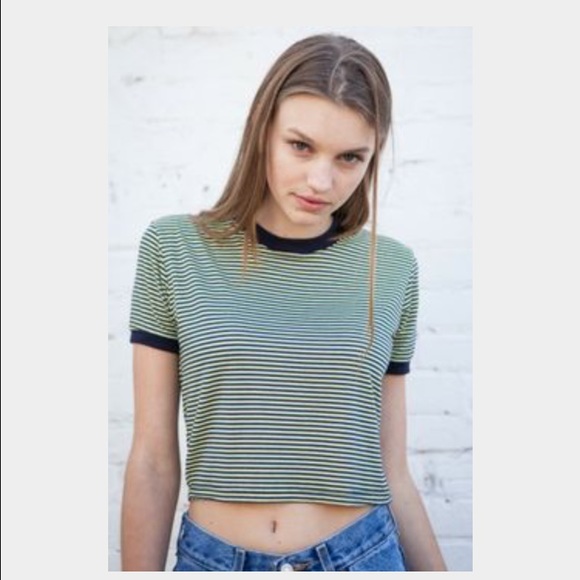 Brandy Melville ,Nadine Stripe Crop Top