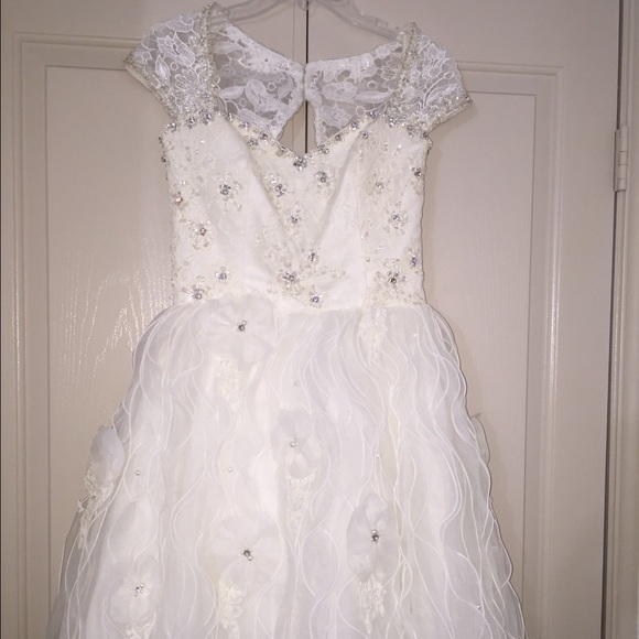 Mori Lee Voyage cocktail length wedding dress