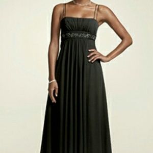 Long chiffon formal gown dress