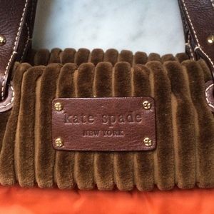 kate spade Bags - Kate Spade orange puffer bag w/brown velour trim. kate spade Bags - Kate Spade orange puffer bag w/brown velour trim.