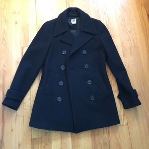 Gap black pea coat