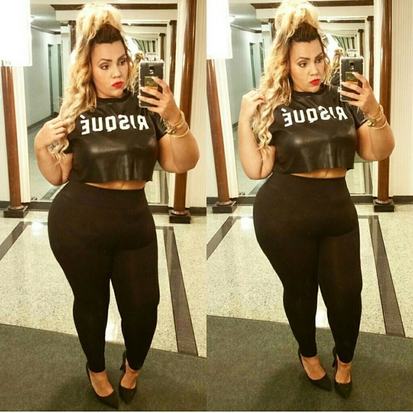 Risque Faux Leather Top