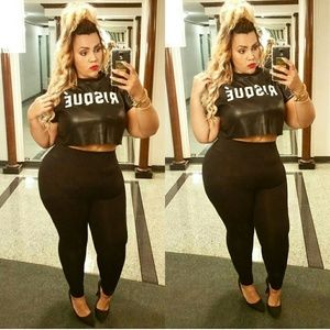 Risque Faux Leather Top