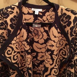 BRAND NEW floral open front cardigan ISAAC MIZRAHI