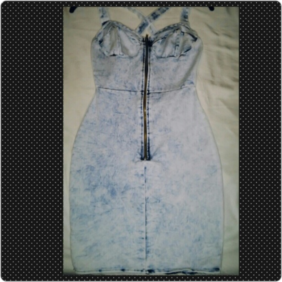 ACID DENIM DRESS - Picture 2 of 4