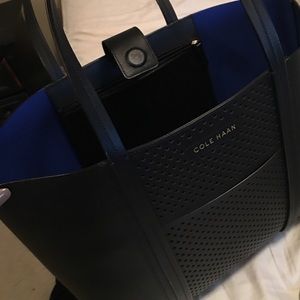 Large black Cole Haan tote bag