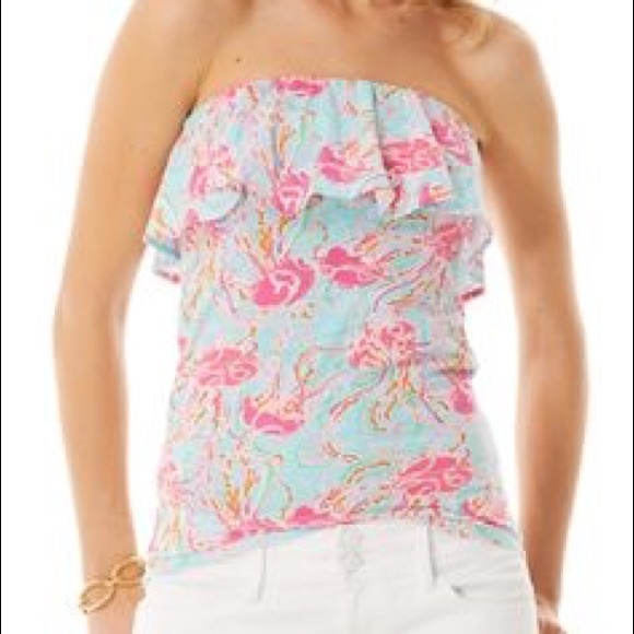 Jellies be Jammin Lilly Pulitzer Strapless Top