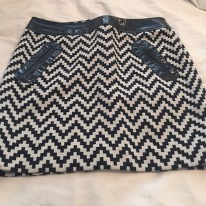 Black and white Mini Skirt