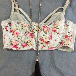 Mint Floral Bralette