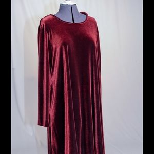 Maroon Velour Dress