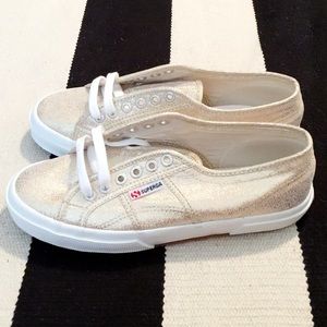 NWOT Superga Gold Metallic Sneakers
