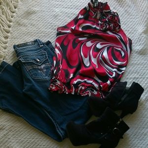 Feel free to bundle ...for discounts....Dressy top