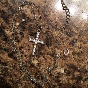 Sterling silver cross necklace
