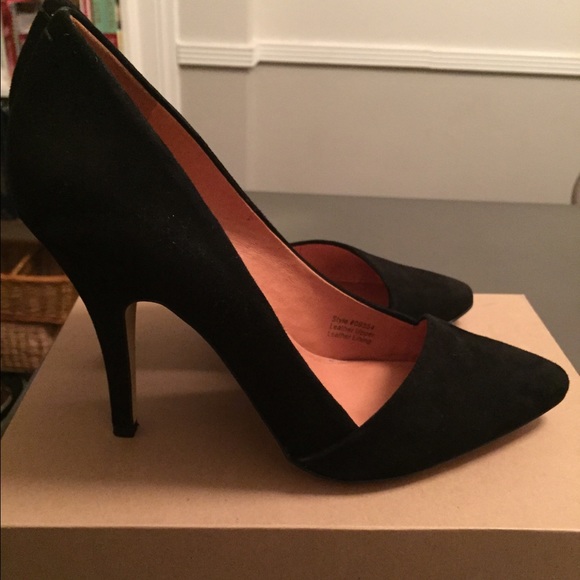 Suede black Madewell heels