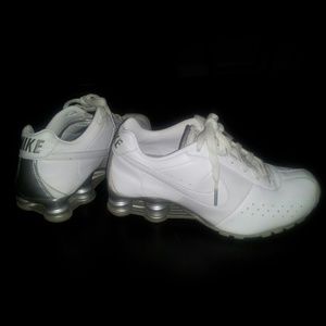 Icy White leather Nike shox