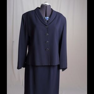 Navy Blue Suit With Skirt