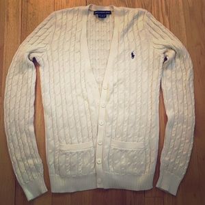 🏇🏻Ralph Lauren cream pocket cardigan 🏇🏻