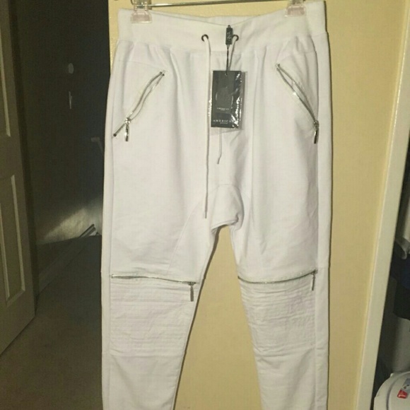 Men's White Joggers
