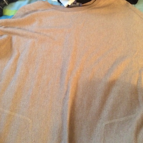 Tan off the shoulder blouse