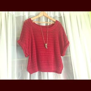 Chic red oversize sweater from Victoria's Secret