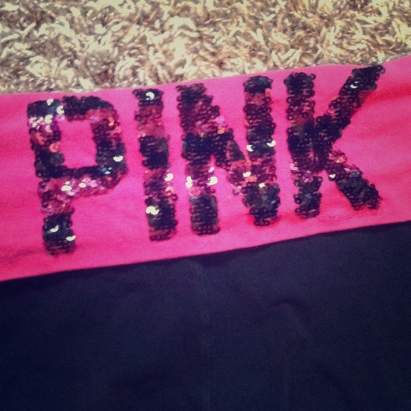 Victoria's Secret pink bling yoga pants