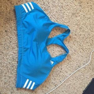 Blue adidas sports bra