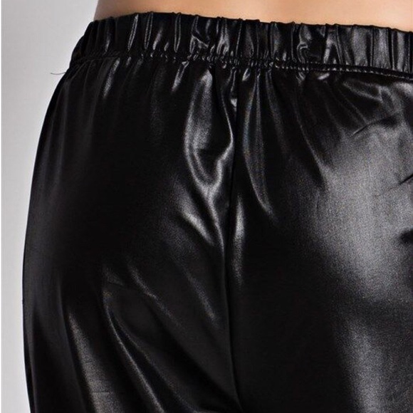X "Shade" Leather Look Jogger Pants - Picture 4 of 4