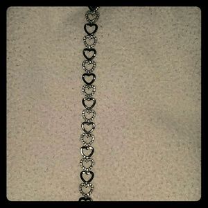 Heart and diamond bracelet