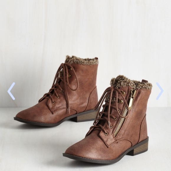 RESERVED!  Modcloth brown flat heeled