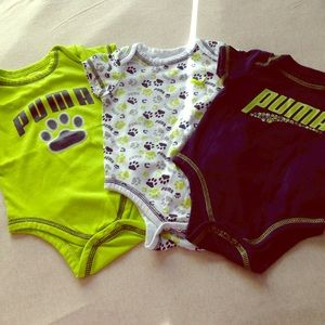 Set of 3 puma onsies