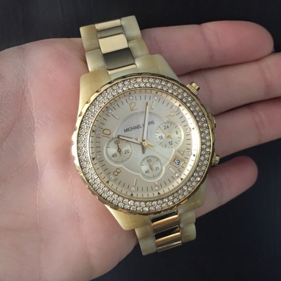 Michael Kors two tone gold watch. main image 4
