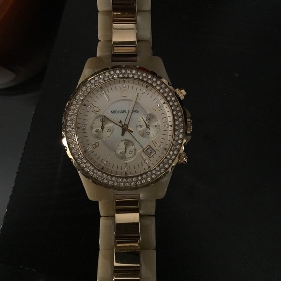 Michael Kors two tone gold watch.