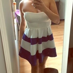 White and Blue fit & flare