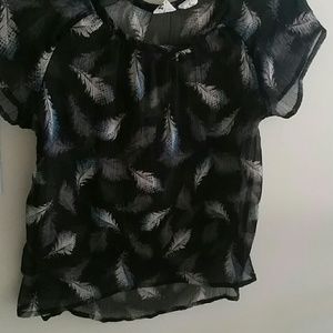 SHEER FEATHER TOP
