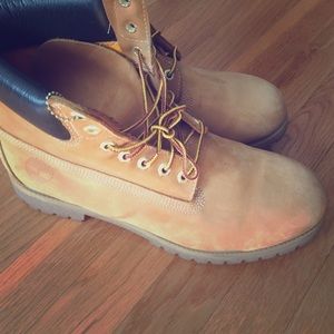 Men's waterproof Timberland boots.