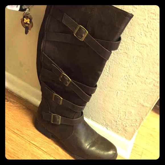 Dark brown boots!